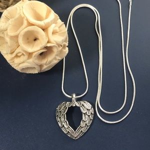 3 FOR $25 Long Necklace Heart Wing Pendant Jewelry